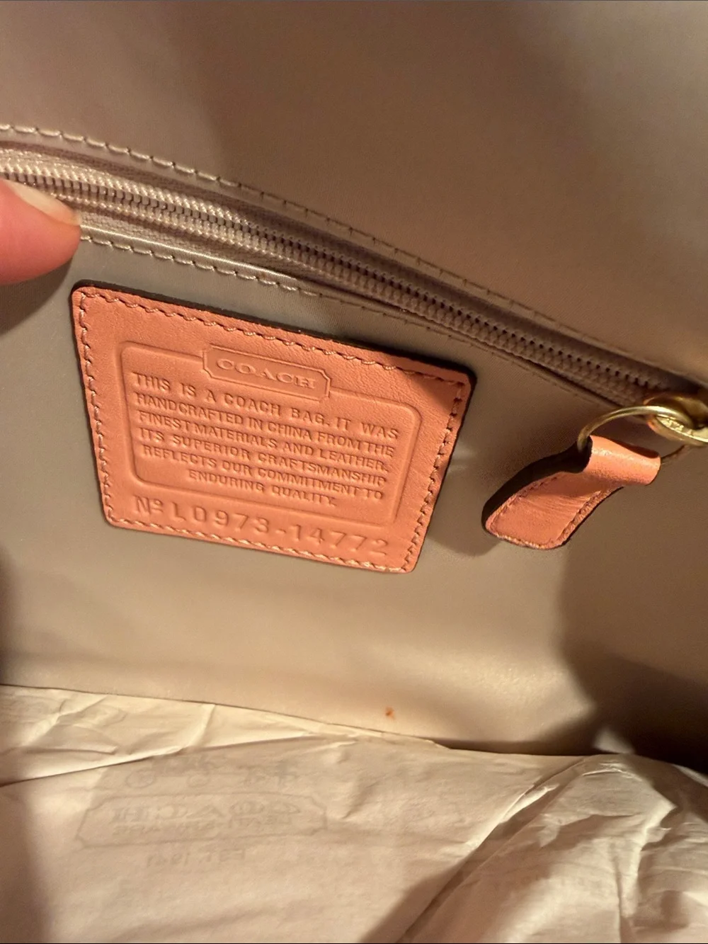 Coach Coral Pink Leather Clutch with Gold Turnlock
